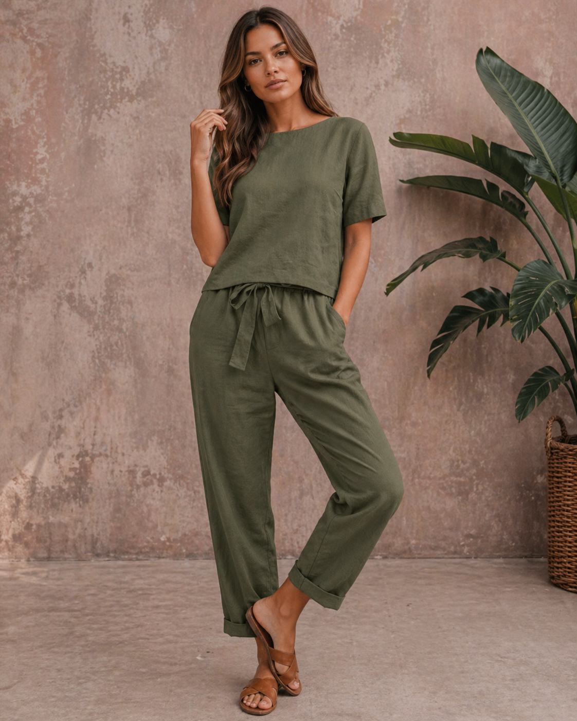 Aubrey | Women’s Short Sleeve Two Piece Matching Set