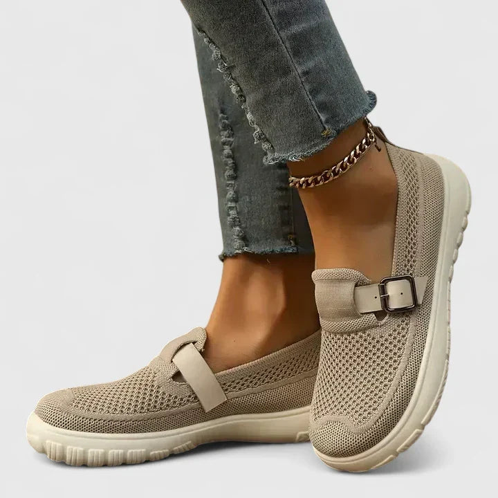 Aurelia | Women’s Buckled Slip On Closed Toe Walking Loafers