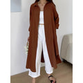 Avinash | Women’s Collared Long Sleeve Button Front Shirt Dress