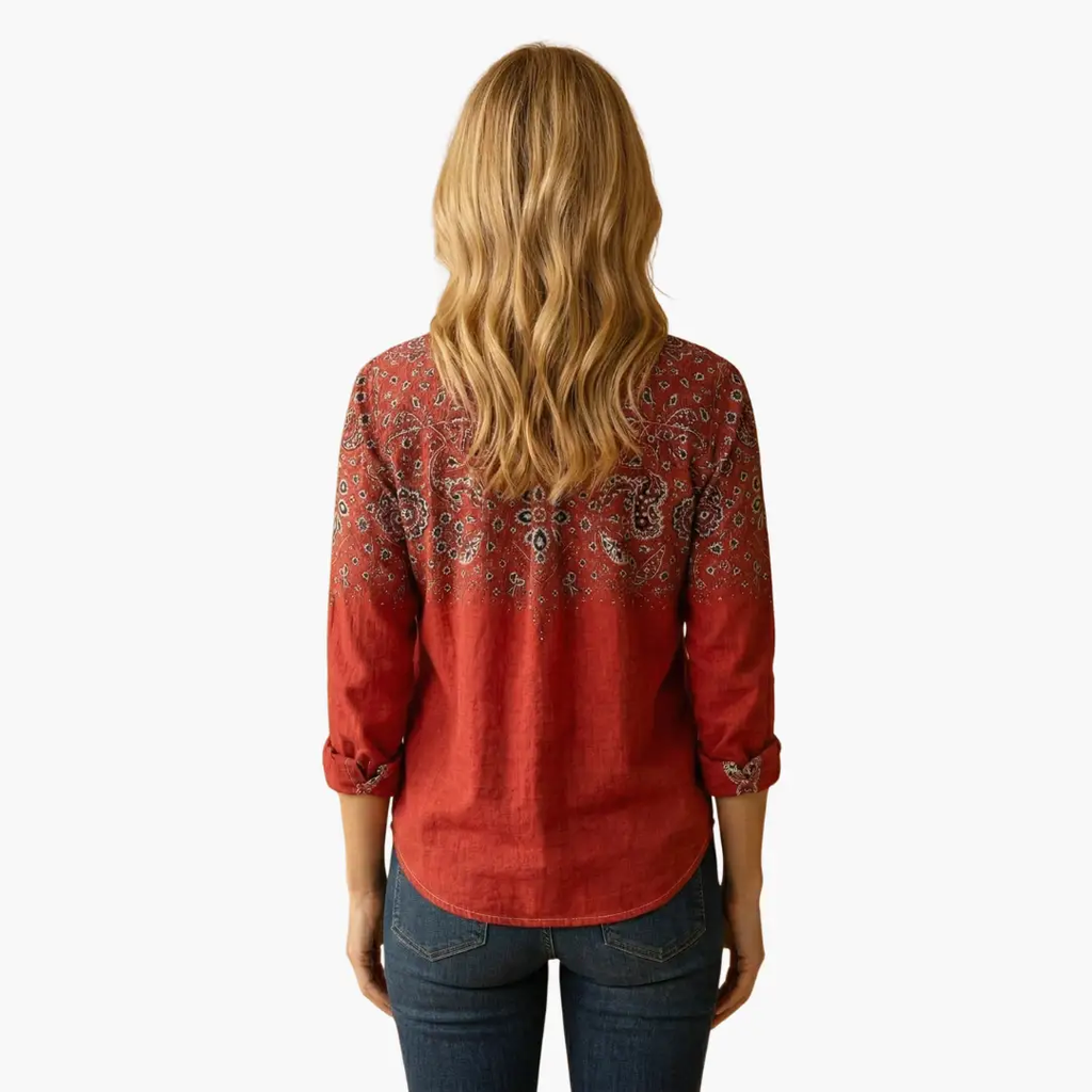 Azure | Women’s Collared Long Sleeve Button Down Shirt