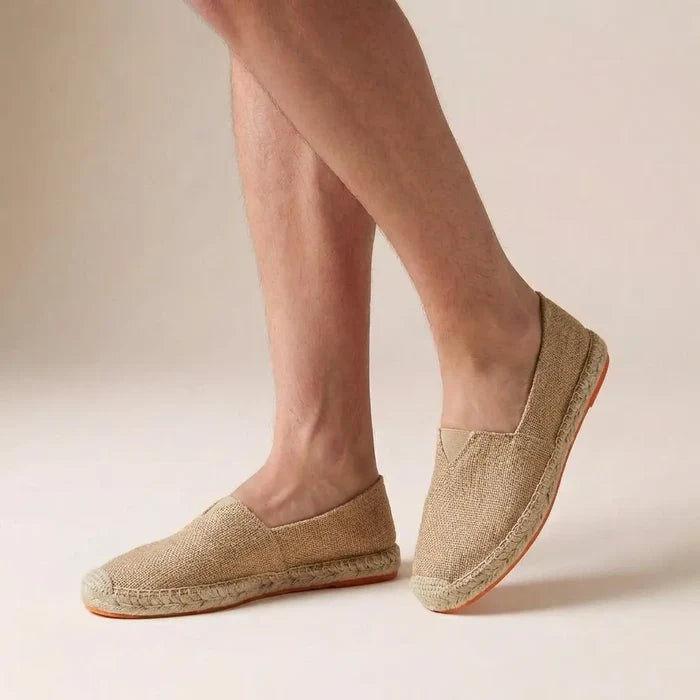Bastian | Men’s Round Toe Slip On Strapless Flat Loafers