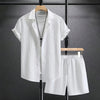 Benjamin | Men’s Textured Button Front Two Piece Matching Set
