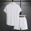 Benjamin | Men’s Textured Button Front Two Piece Matching Set