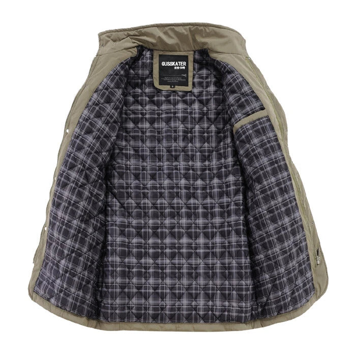 Bentley | Men’s Stand Collar Zip Front Long Sleeve Cargo Jacket