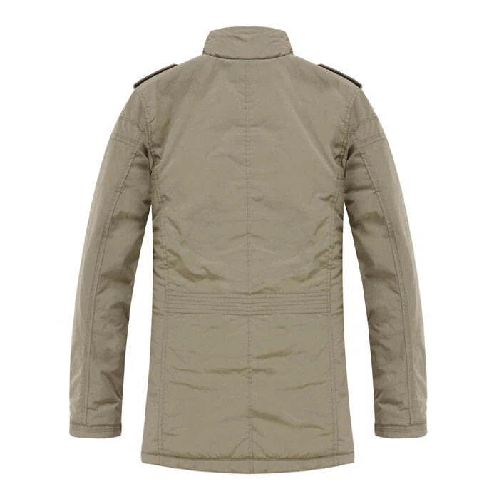 Bentley | Men’s Stand Collar Zip Front Long Sleeve Cargo Jacket