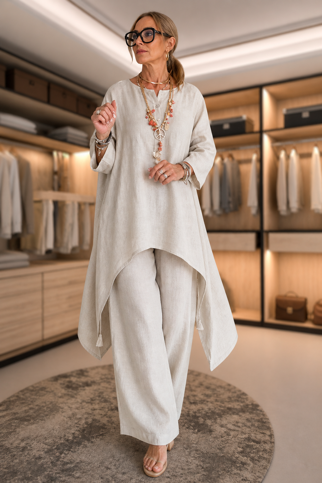Bernadine | Women’s Asymmetrical Loungewear Matching Set