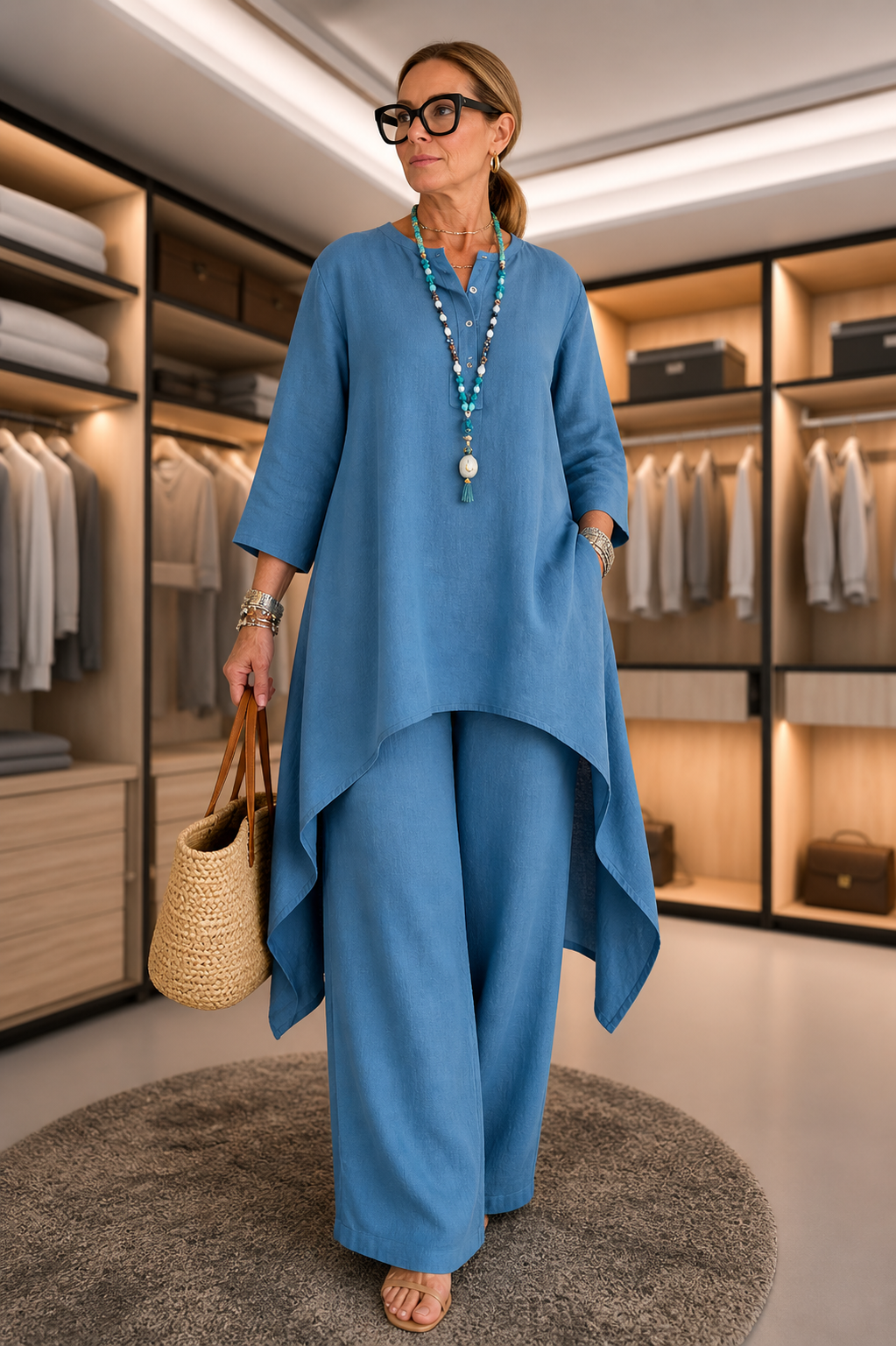Bernadine | Women’s Asymmetrical Loungewear Matching Set