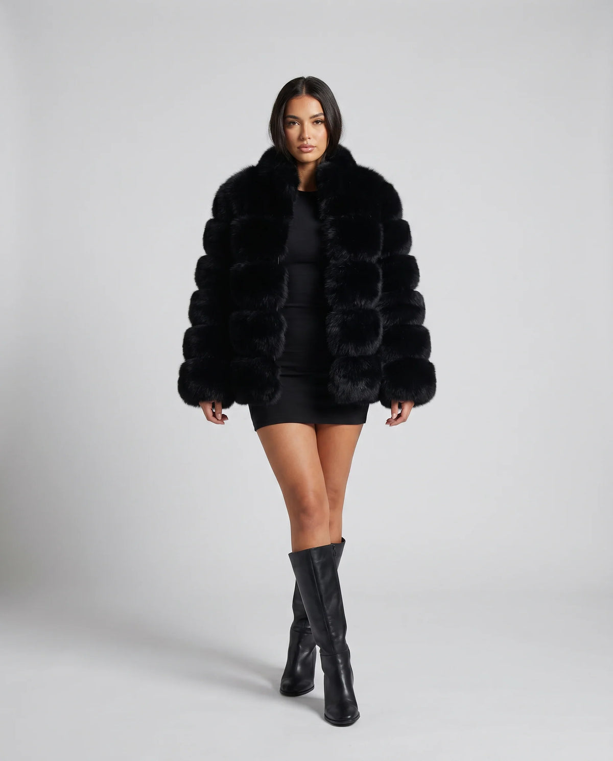 Bethany | Women's Long Sleeve Faux Fur Cropped Jacket