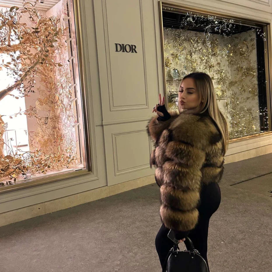 Bethany | Women's Long Sleeve Faux Fur Cropped Jacket