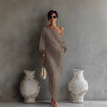 Betty | Women’s One Shoulder Maxi Wedding Guest Dress