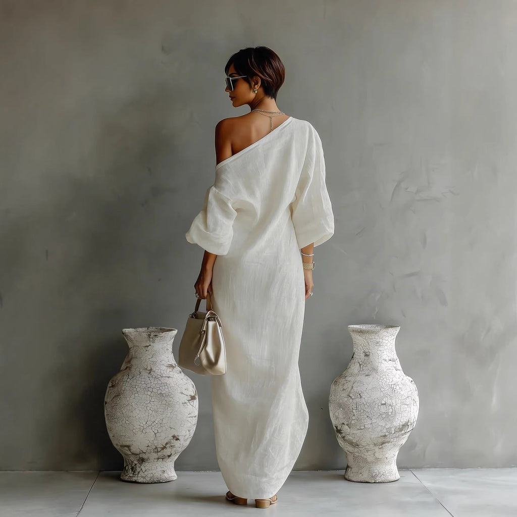 Betty | Women’s One Shoulder Maxi Wedding Guest Dress