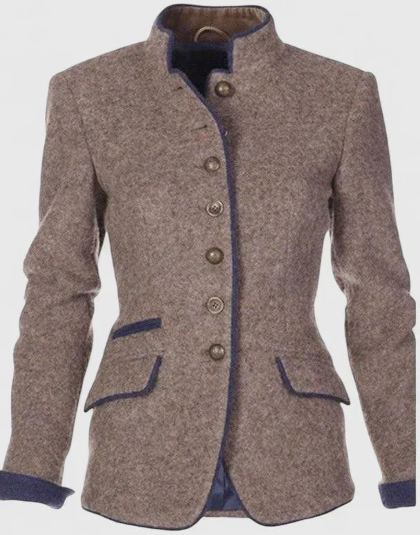 Blaine | Women’s Button Front Long Sleeve Pocket Jacket