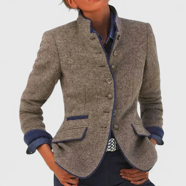 Blaine | Women’s Button Front Long Sleeve Pocket Jacket
