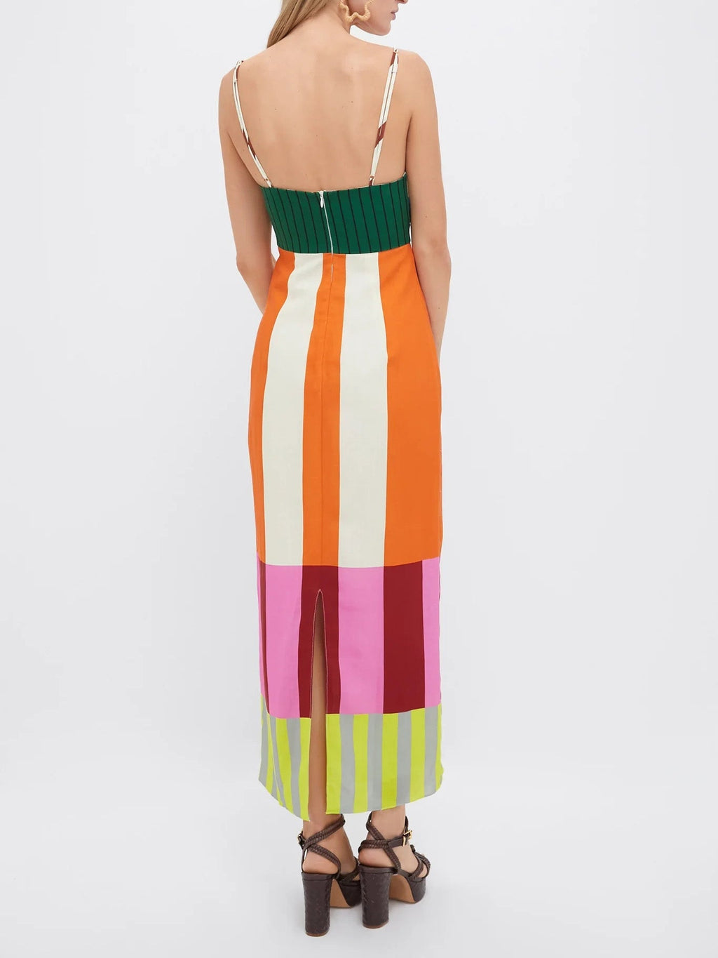 Blanche | Women’s Vertical Stripe Sleeveless Maxi Dress