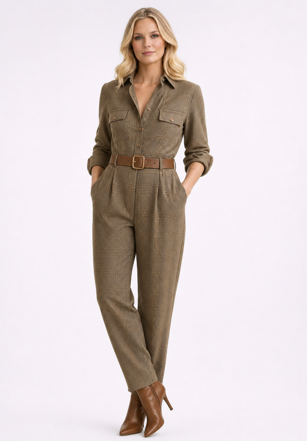 Blessing | Women’s Long Sleeve Straight Leg Jumpsuit