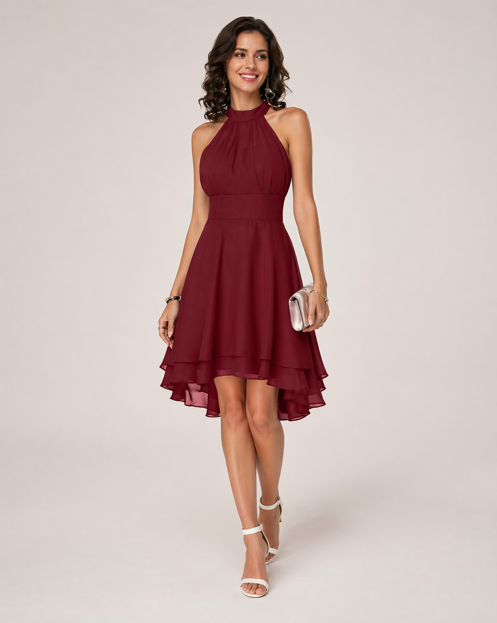 Bonnie | Women’s Halter Neck Sleeveless Party Dress