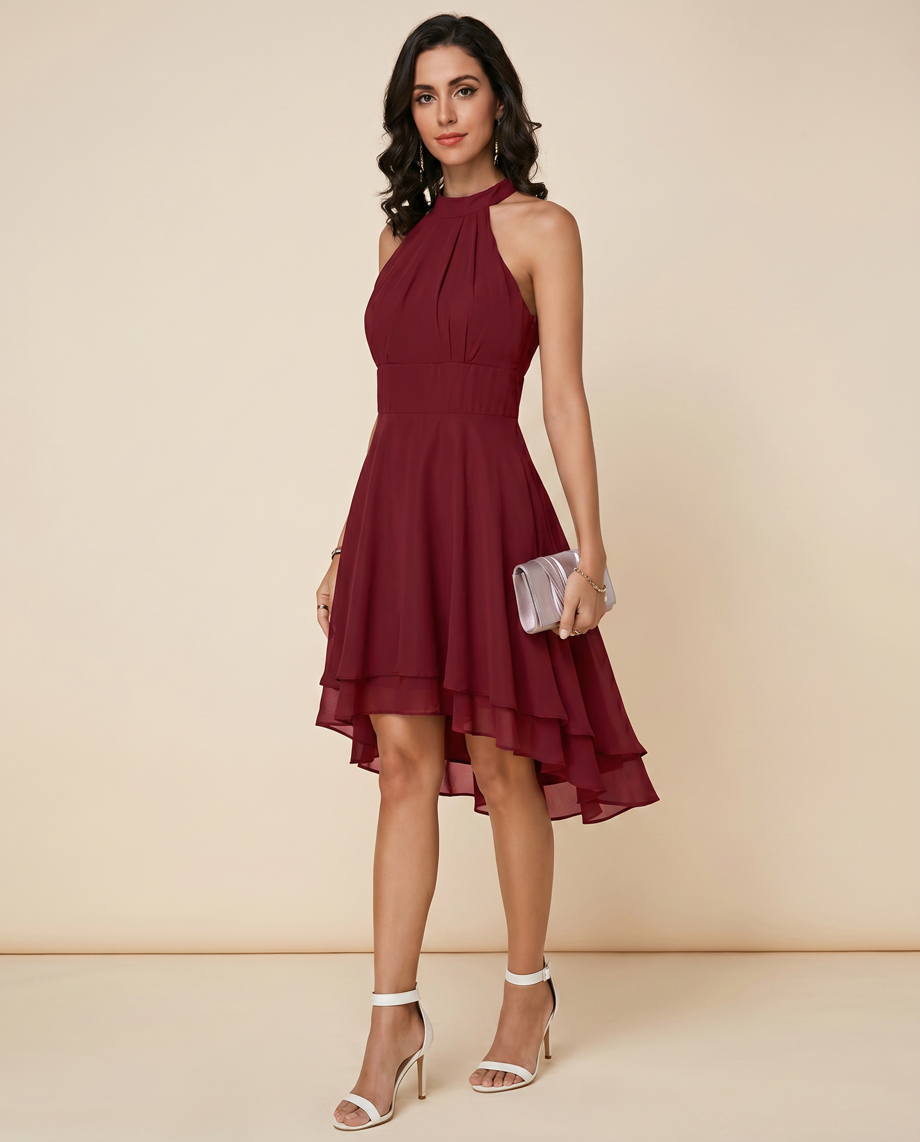 Bonnie | Women’s Halter Neck Sleeveless Party Dress