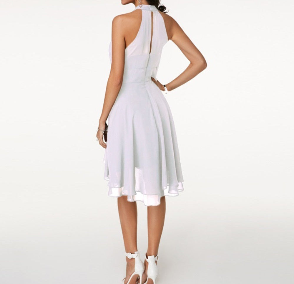 Bonnie | Women’s Halter Neck Sleeveless Party Dress