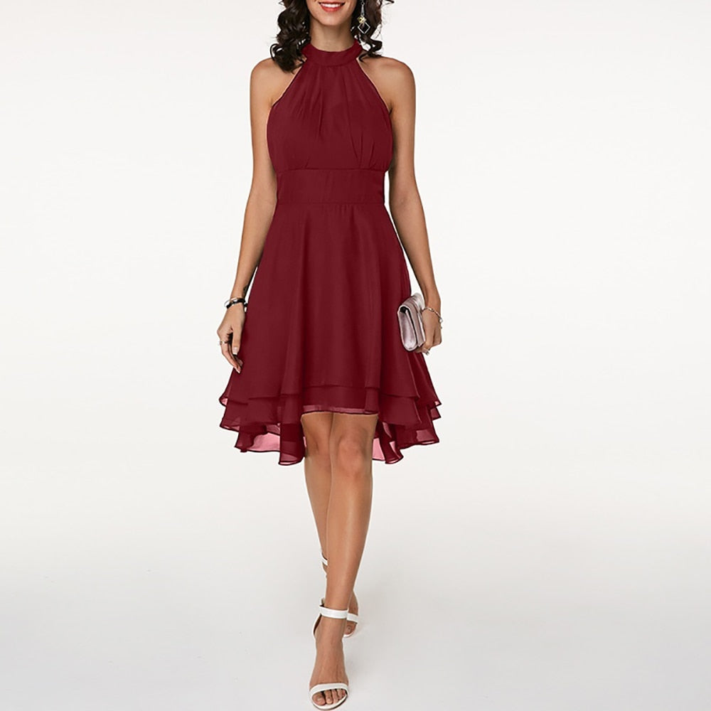 Bonnie | Women’s Halter Neck Sleeveless Party Dress