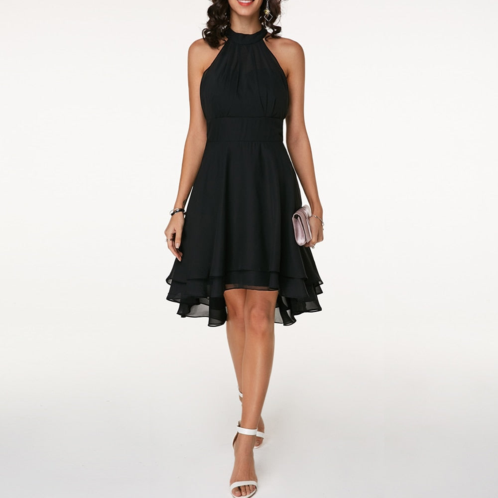 Bonnie | Women’s Halter Neck Sleeveless Party Dress