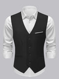 Braeden | Men’s Single Breasted V Neck Button Front Vest