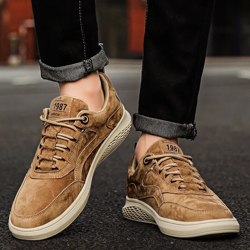 Brenden | Men’s Round Toe Low Top Lace Up Sneakers