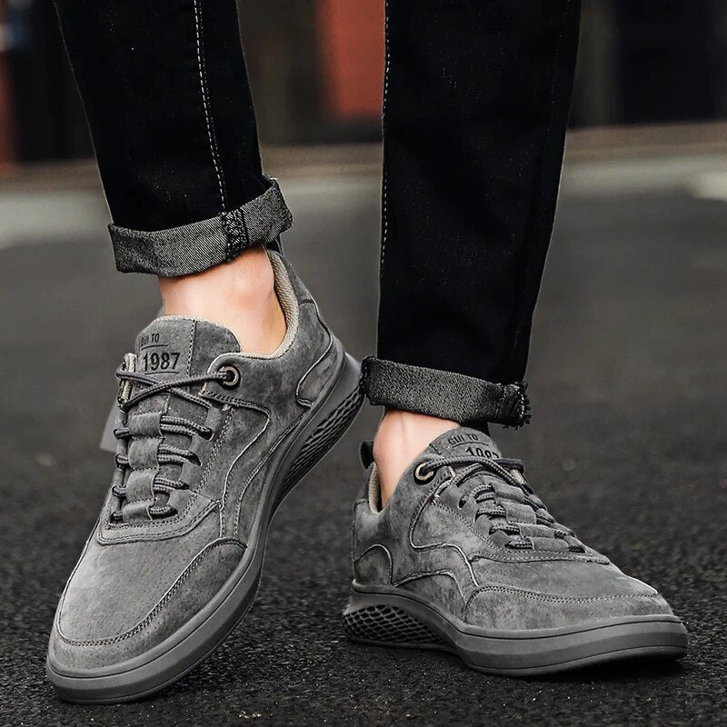 Brenden | Men’s Round Toe Low Top Lace Up Sneakers