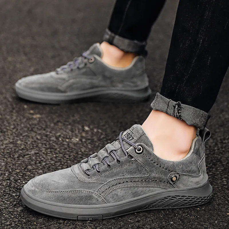Brenden | Men’s Round Toe Low Top Lace Up Sneakers