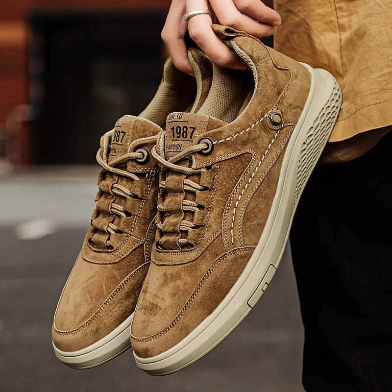 Brenden | Men’s Round Toe Low Top Lace Up Sneakers
