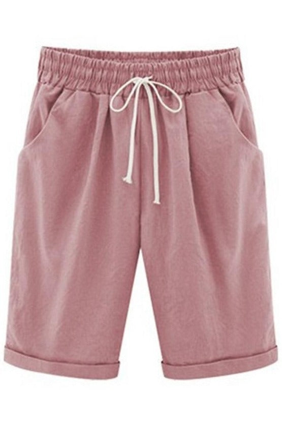 Brenna | Women's pockets Loose Drawstring Shorts