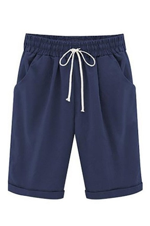 Brenna | Women's pockets Loose Drawstring Shorts
