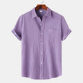 Brennan | Men’s Short Sleeve Vertical Stripe Polo Shirt