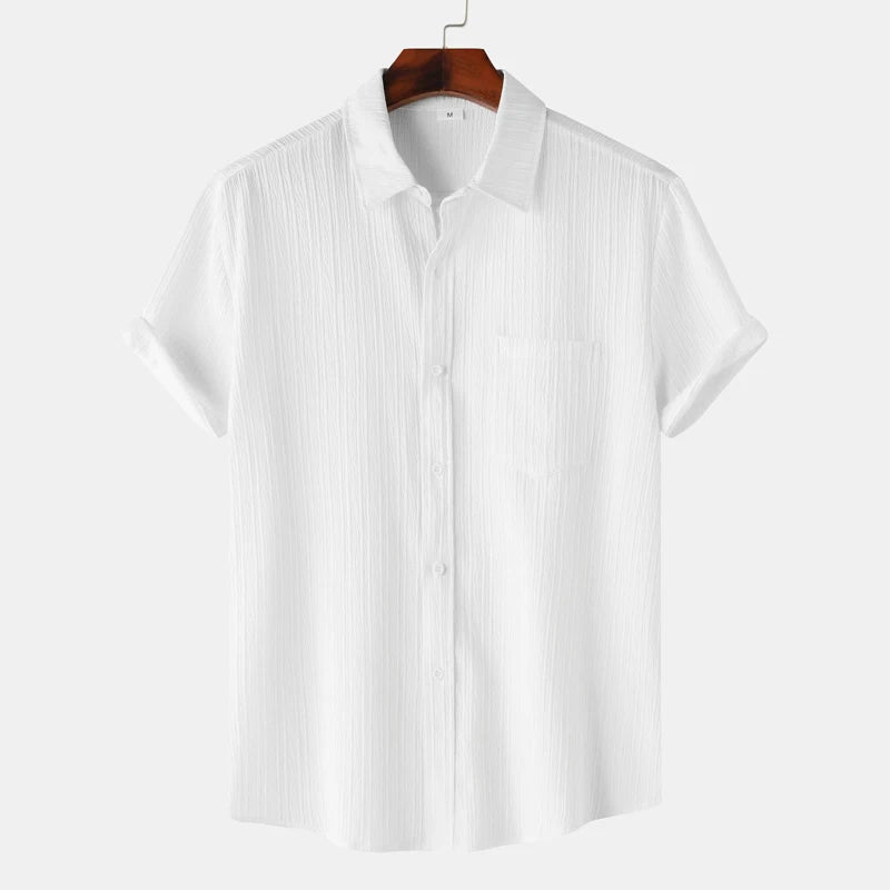 Brennan | Men’s Short Sleeve Vertical Stripe Polo Shirt