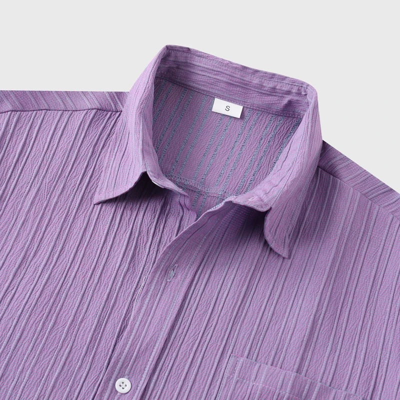 Brennan | Men’s Short Sleeve Vertical Stripe Polo Shirt