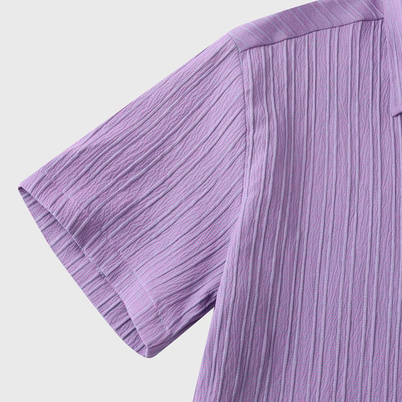 Brennan | Men’s Short Sleeve Vertical Stripe Polo Shirt