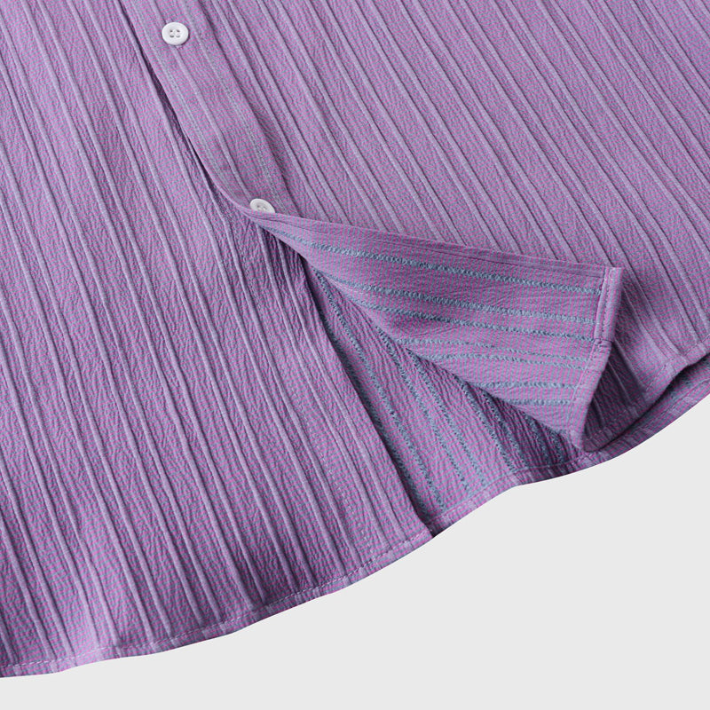Brennan | Men’s Short Sleeve Vertical Stripe Polo Shirt