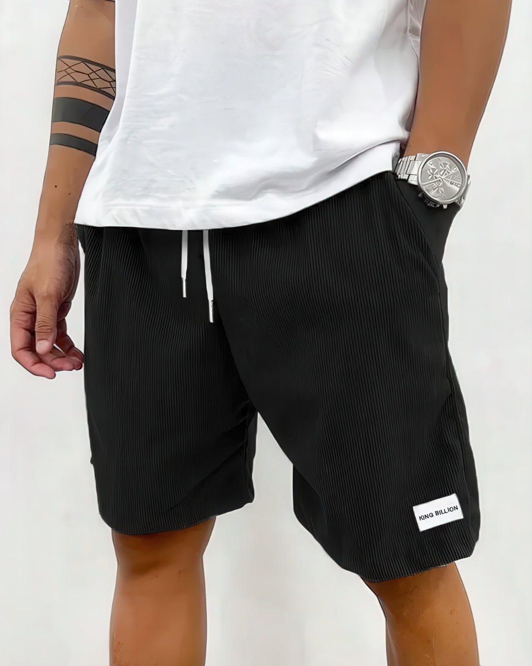 Brent | Men’s Drawstring Waist Textured Summer Shorts