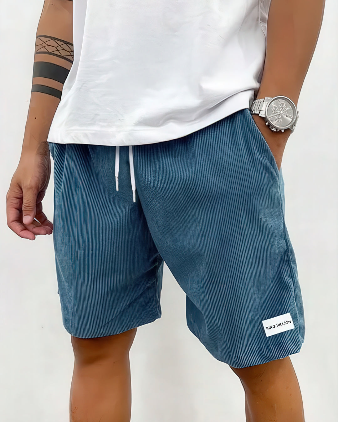 Brent | Men’s Drawstring Waist Textured Summer Shorts