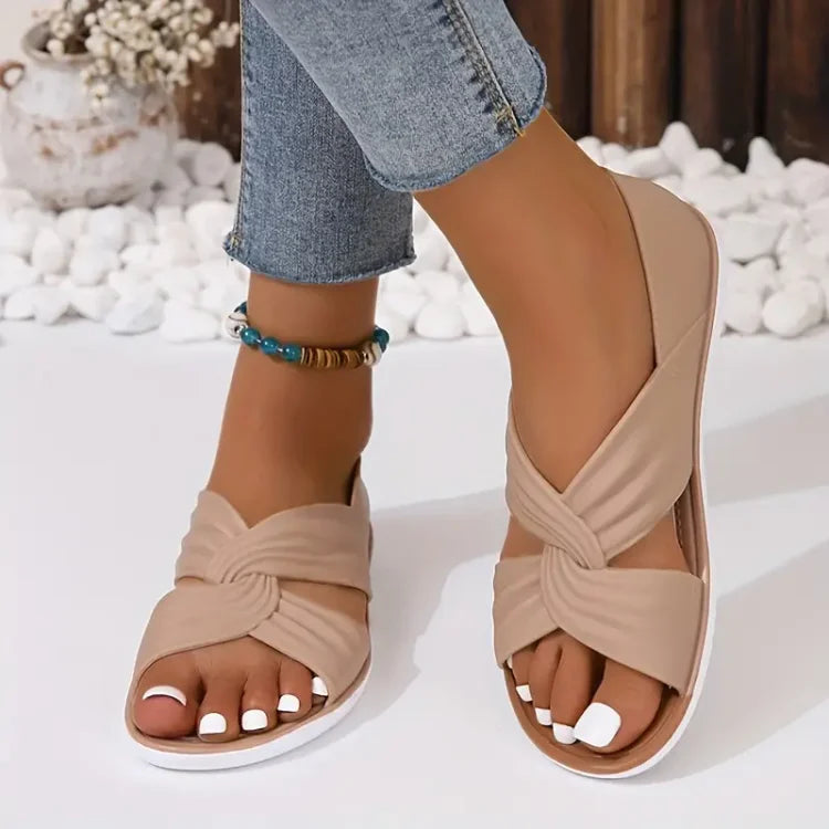 Briella | Women's Slip-On Round Toe Cut Out Summer Sandals