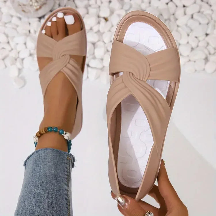 Briella | Women's Slip-On Round Toe Cut Out Summer Sandals
