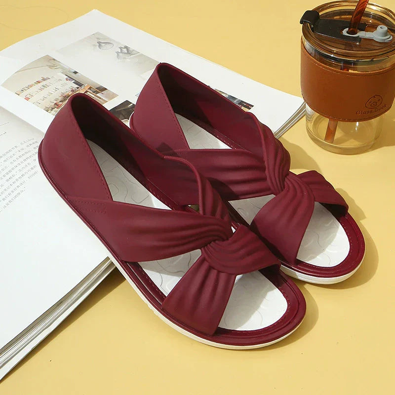 Briella | Women's Slip-On Round Toe Cut Out Summer Sandals