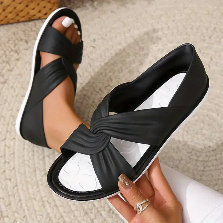 Briella | Women's Slip-On Round Toe Cut Out Summer Sandals