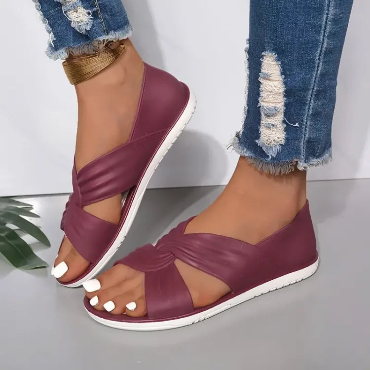 Briella | Women's Slip-On Round Toe Cut Out Summer Sandals