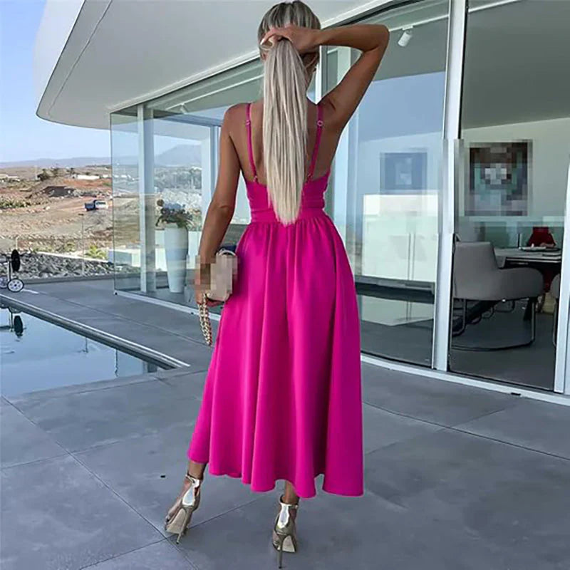 Brinlee | Women's Strappy Cutout Sleeveless Wedding Guest Dress