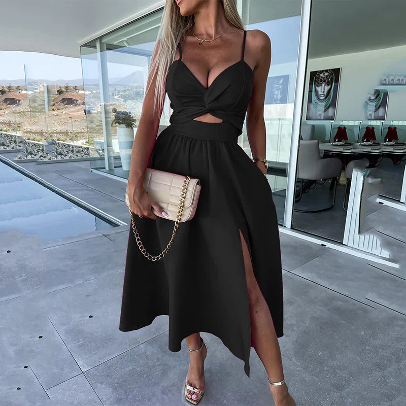 Brinlee | Women's Strappy Cutout Sleeveless Wedding Guest Dress