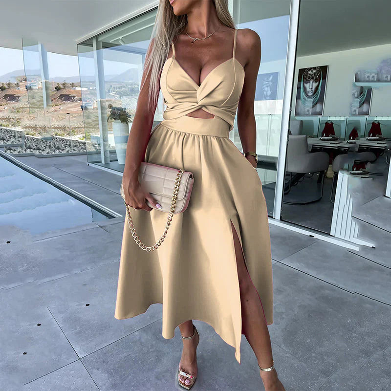 Brinlee | Women's Strappy Cutout Sleeveless Wedding Guest Dress