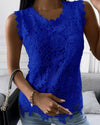 Brinley | Women’s Floral Pattern Scallopped Summer Top