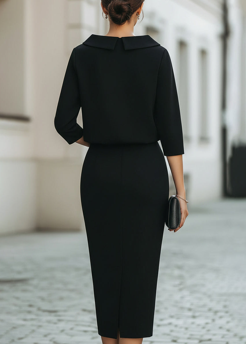 Brittney | Women’s Boat Neck Wedding Guest Midi Dress