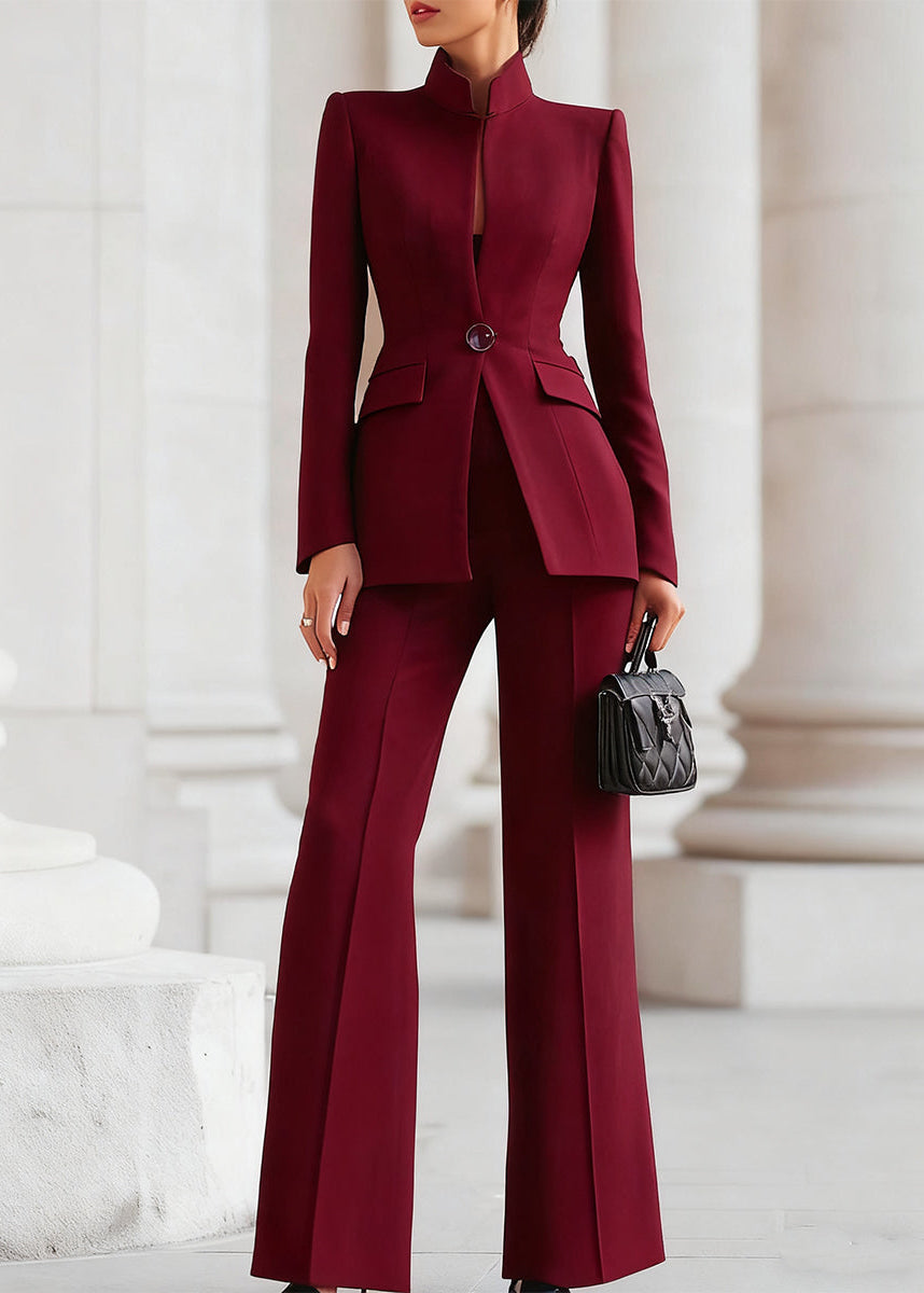 Brooklynn | Women’s High Collar High-Waisted Pants Suit
