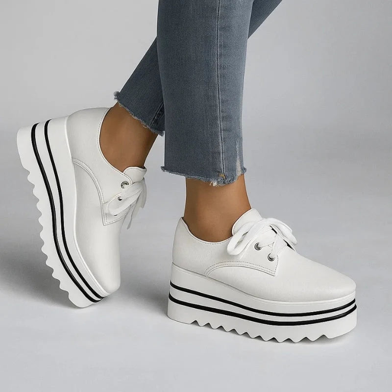 Brooks | Unisex Lace Up Round Toe Thick Sole Walking Sneakers